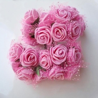 Rose PE foam Ø 2.2 cm, Farbe: Pink