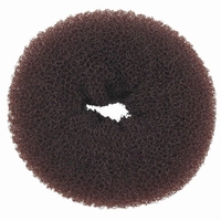 Hair Bun Ring, small, color: Brown