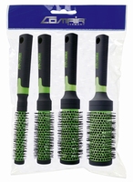 Round Styler brushes set, color Green (4)