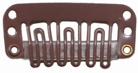 Small U-shape clip, Farbe: Braun