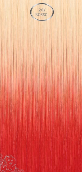 Shatush Extensions, Lang:50 cm., Farbe 20/ROSSO