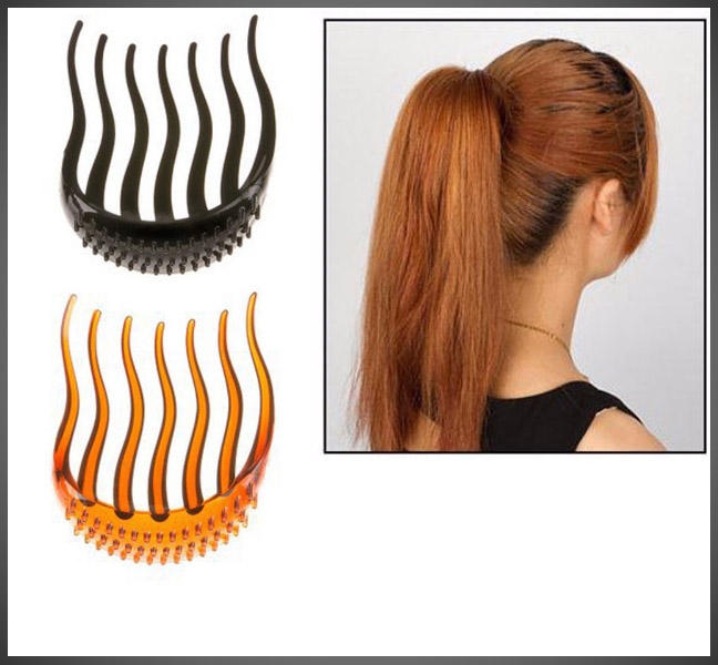 Pony Tail Comb, Color: Yellow/Blonde