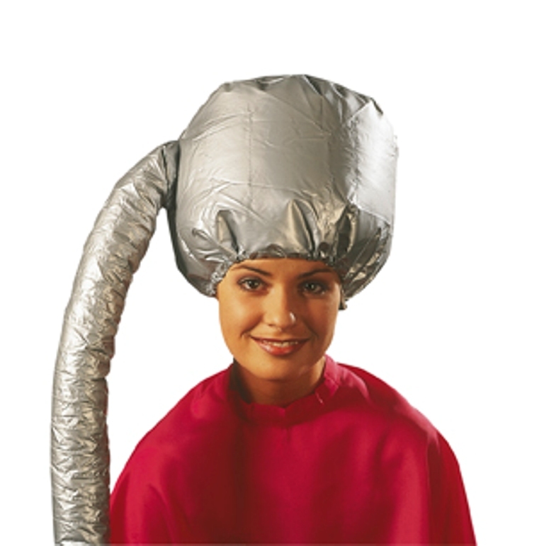 Hairdryer bonnet, silver/gold