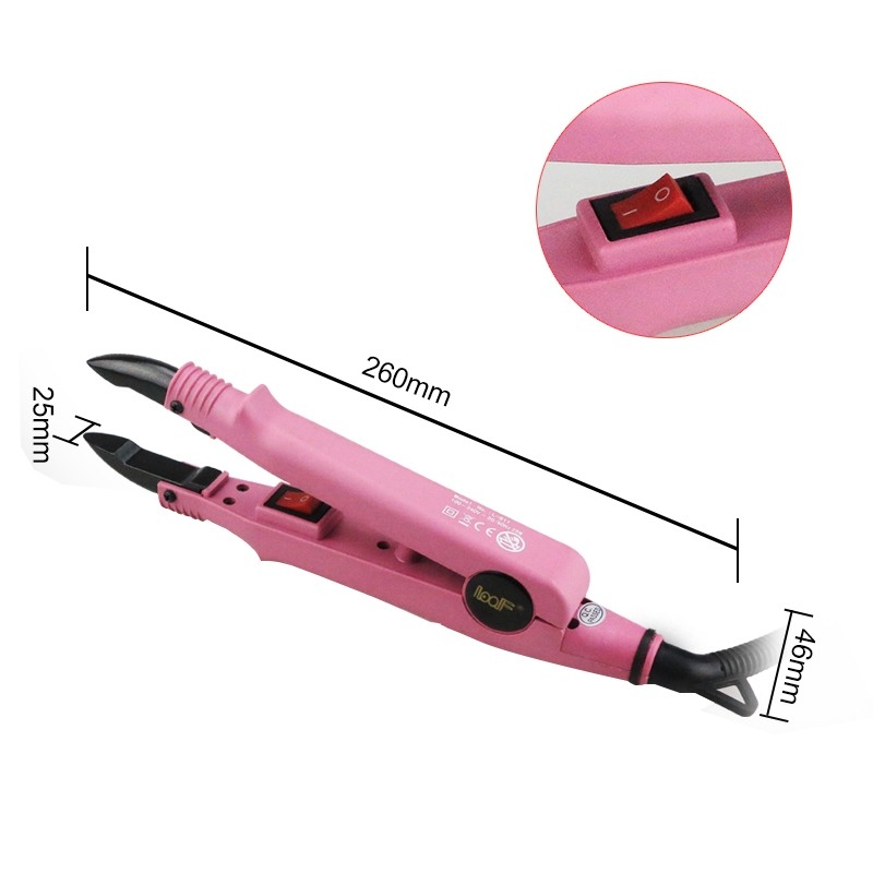 Hairextensions Iron, color Pink, C-type smelt tip
