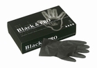 Black latex satin gloves - small