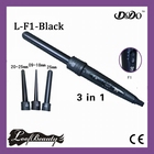 Ceramic Lockenstab mit 3 auswechselbaren Dicken, Schwarz