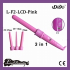 Ceramic Lockenstab mit 3 auswechselbaren Dicken, Rosa